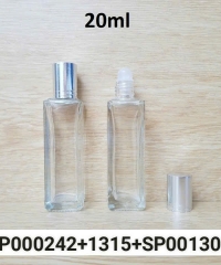 Nước Hoa 20ml Vuông Trong Bi Lăn Nhựa Nắp Vặn