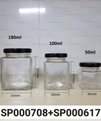 Hủ Thủy Tinh 100ml Vuông