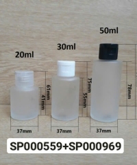 Lọ Tinh Dầu 50ml Mờ Vai Ngang Nắp Bật  Fi 20
