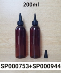 Chai Pet 200ml Nâu Vai Tròn Nắp Nhọn