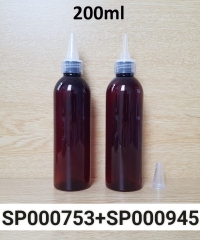 Chai Pet 200ml Nâu Vai Tròn Nắp Nhọn