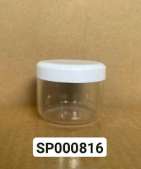 Hủ Tròn Mica 100g Thân Trong Nắp Trắng
