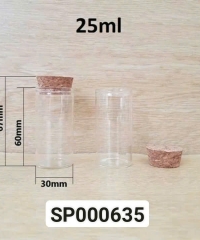 Hủ Thuỷ Tinh 25ml Trong  Nắp Bần