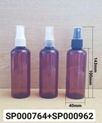 Chai Pet 100ml Nâu Vai Tròn Nắp Phun Sương Fi20