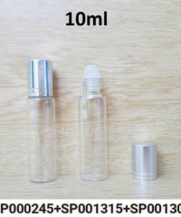 Lọ Nước Hoa 10ml Tròn Lùn Bi Lăn Nhựa