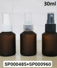 Chai Tinh Dầu 30ml Nâu Mờ Vai Vát Nắp Phun Sương