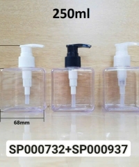Chai Pet 250ml Lotion Vuông Trong Vòi Nhấn Fi 24