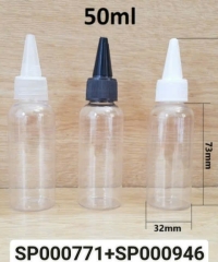 Chai Pet 50ml Trong Vai Tròn Nắp Nhọn Fi20