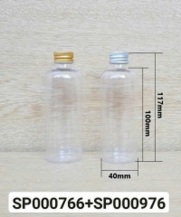 Chai Pet 100ml Vai Tròn Nắp Văn Nhôm 