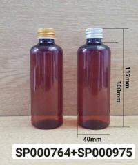 Chai Pet 100ml Vai Tròn Nắp Văn Nhôm 