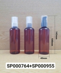 Chai Pet 100ml Nâu Vai Tròn Nắp Xịt Giọt Fi20