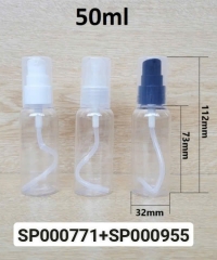 Chai Pet 50ml Trong Vai Tròn Nắp Xịt Giọt Fi20