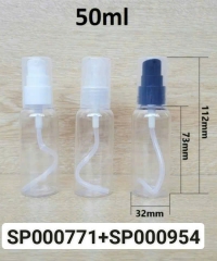 Chai Pet 50ml Trong Vai Tròn Nắp Xịt Giọt Fi20