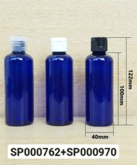 Chai Pet 100ml Xanh Dương Vai Tròn Nắp Bật Fi20