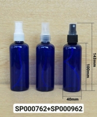 Chai Pet 100ml Xanh Dương Vai Tròn Nắp Phun Sương Fi20