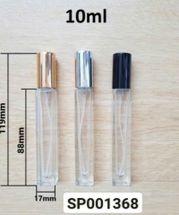 Lọ Nước Hoa 10ml Vuông Cao Trong Nắp Xịt Fi13