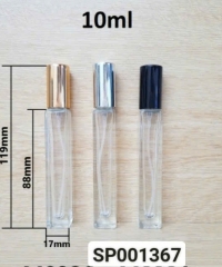 Lọ Nước Hoa 10ml Vuông Cao Trong Nắp Xịt Fi13