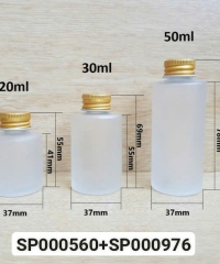 Lọ Tinh Dầu 30ml Mờ Vai Ngang Nắp Vặn Nhôm Fi20