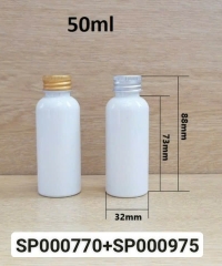 Chai Pet 50ml Trắng Sữa Vai Tròn Nắp Vặn Nhôm Fi20