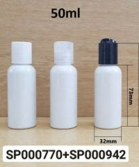 Chai Pet 50ml Trắng Sữa Vai Tròn Nắp Nhấn Press Fi20