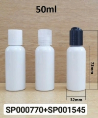 Chai Pet 50ml Trắng Sữa Vai Tròn Nắp Nhấn Press Fi20