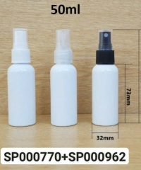 Chai Pet 50ml Trắng Sữa Vai Tròn Nắp Phun Sương  Fi20
