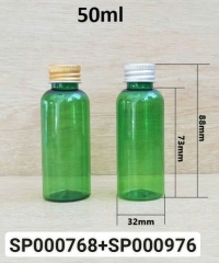 Chai Pet 50ml Xanh Lá Vai Tròn Nắp Vặn  Nhôm Fi20