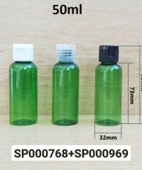 Chai Pet 50ml Xanh Lá Vai Tròn Nắp Bật  Fi20