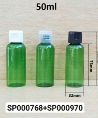 Chai Pet 50ml Xanh Lá Vai Tròn Nắp Bật  Fi20