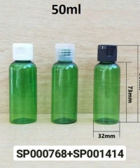 Chai Pet 50ml Xanh Lá Vai Tròn Nắp Bật  Fi20