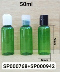 Chai Pet 50ml Xanh Lá Vai Tròn Nắp Nhấn Press Fi20