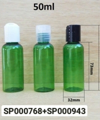 Chai Pet 50ml Xanh Lá Vai Tròn Nắp Nhấn Press Fi20