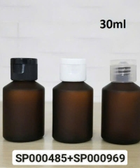 Lọ Tinh Dầu 30ml Nâu Mờ Vai Vát Nắp Bật Fi20