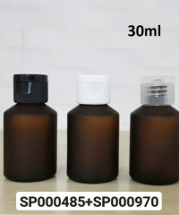 Lọ Tinh Dầu 30ml Nâu Mờ Vai Vát Nắp Bật Fi20