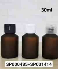 Lọ Tinh Dầu 30ml Nâu Mờ Vai Vát Nắp Bật Fi20